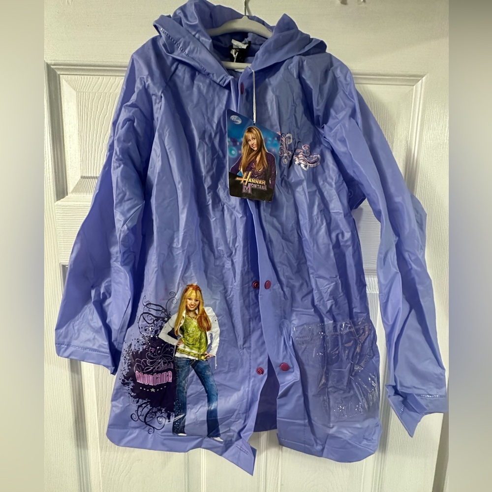 NWT Girls Large Hannah Montana Rain Coat